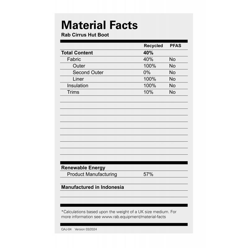 Rab Rab Cirrus Hut Boot QAJ-04 Bardu Sport 4