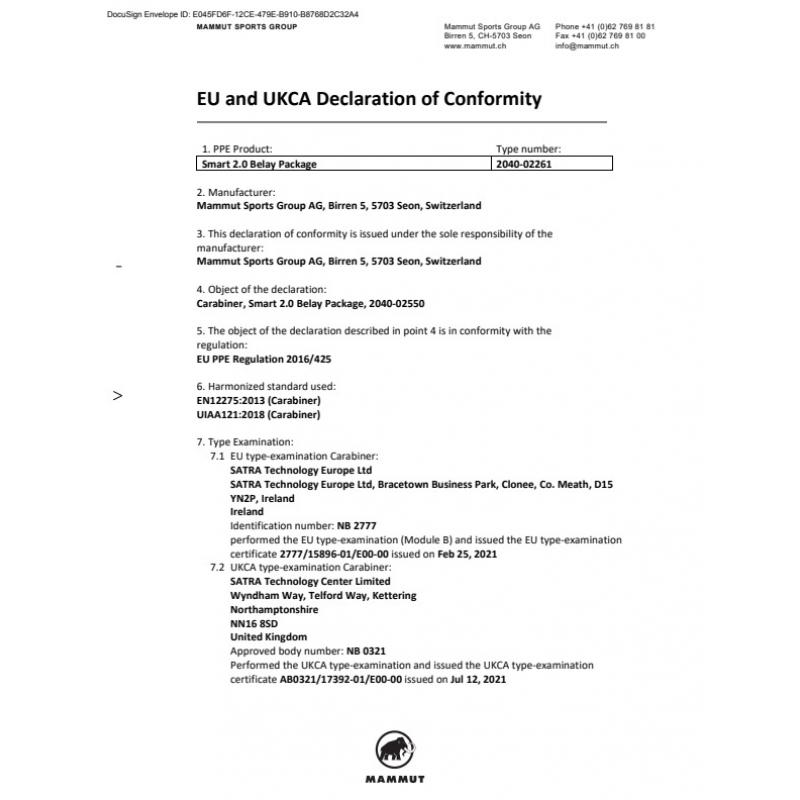Mammut Mammut Smart 2.0 Belay Package 2040-02261 Bardu Sport 2